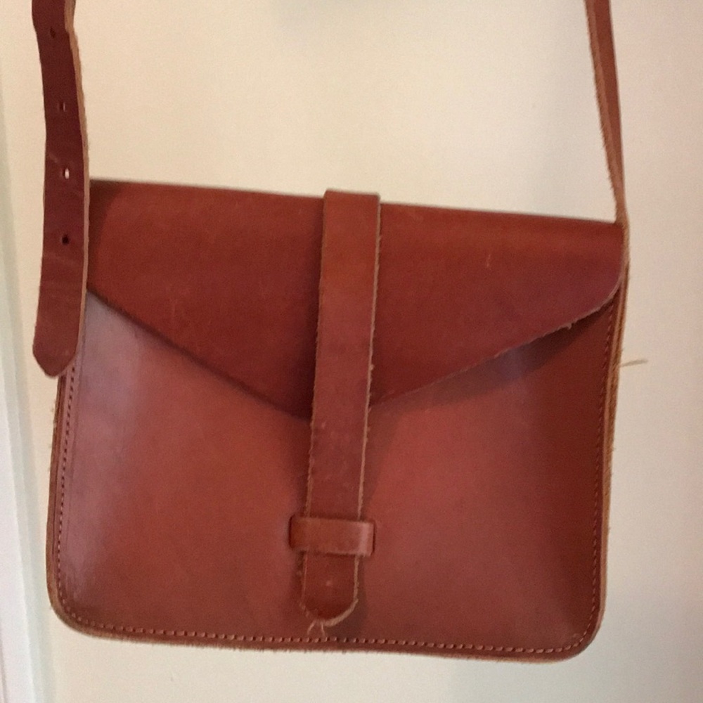 Levi's Tan Leather Envelope Crossbody Bag